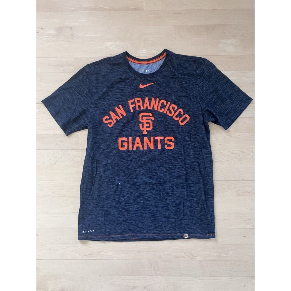 Nike San Francisco Giants Shirt Mens M Gray MLB Baseball Dri-FIT Authentic Tee